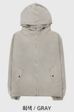 Spring hooded bar piece side banding wind jacket