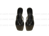 JELLY SQUARE THONG MULE