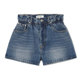 Flower Half Denim Pants