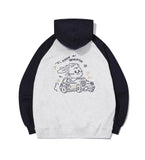 Drive Bunny Raglan Embroidered Hoodie