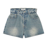 Flower Half Denim Pants