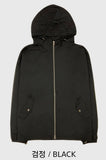 Spring hooded bar piece side banding wind jacket