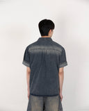 [MADE] Pocket Logo Denim Short Sleeve Shirt