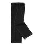 Curved Wide Denim Pants