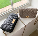 Chencid Quilted Cowhide Mini Shoulder Bag