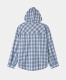 DOODLE HEART CHECK HOOD SHIRTS