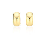 Champagne Full Moon Silver Grip One Touch Earrings