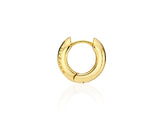Champagne Full Moon Silver Grip One Touch Earrings