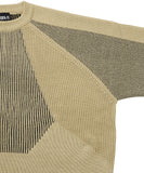 Paneled Mixed Knit Sweater
