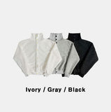 Winter high-neck angora cardigan