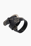 Star stud leather belt