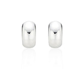 Champagne Full Moon Silver Grip One Touch Earrings
