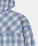 DOODLE HEART CHECK HOOD SHIRTS