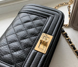 Chencid Quilted Cowhide Mini Shoulder Bag