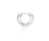 Champagne Full Moon Silver Grip One Touch Earrings