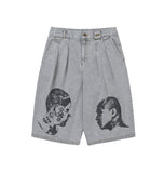 DHM MUIL Washed Denim Bermuda Shorts