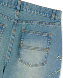 EMB SPLATTER DENIM PANT