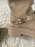 Dion Suede Buckle Long Boots