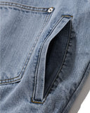 [AG] Pleated Wide Denim Jacket