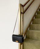 Chencid Quilted Cowhide Mini Shoulder Bag