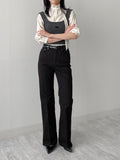 Center Crease Semi Bootcut Denim Pants