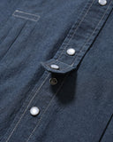 [AG] Pleated Chambray Shirt