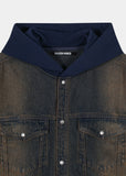 RAVEN DENIM HOOD SHIRTS