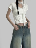 Swim Layered Halter U-neck Tee