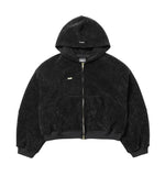 Corduroy Short Zip-Up Hoodie