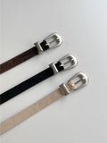 [20mm] Suede Mini Western Slim Belt