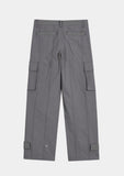 HEM BUTTON UTILITY CARGO NYLON PANTS