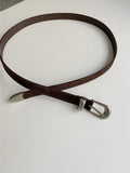 [20mm] Suede Mini Western Slim Belt