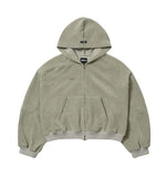 Corduroy Short Zip-Up Hoodie