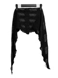 Punching Knit Bonnet Scarf