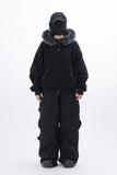 Nero Rivet Raccoon Fleece Zip-Up Hoodie