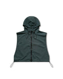 Nylon Layered Crop Hoodie & Rib Nylon Packable Backpack