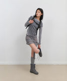 Curved Cut Layered Tee