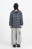 Kio Blended Check Hooded Shirt