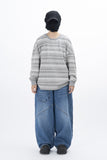 Lable Incision Line Wide Denim
