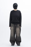 Risity Knee-Cut Curved Denim