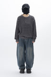 Onic pintuck balloon wide denim