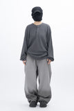 Luo Pigment Henley Neck Long Sleeve T-Shirt