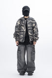 Ricot Shirring Camo MA-1 Jumper
