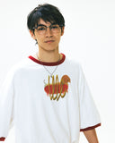 [AG] Hotdog Graphic Ringer Half Tee