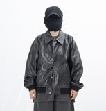 Glady Crack Over Leather Jacket