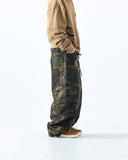 Camo Ripstop Damage Carpenter Wide Pants