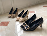 Las N Square Middle Heel