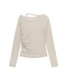 Asym Shoulder Scarf Long Sleeve