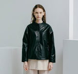 Lambskin Minimal Shirt Jacket