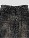 DART BRUSH WIDE DENIM PANTS